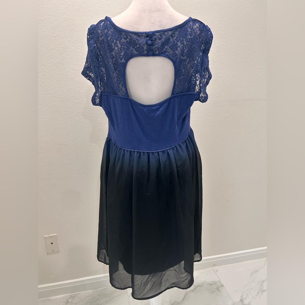 Hot Topic Nightmare Before Christmas Blue Ombré Dress, Sz 1 - Picture 6 of 6